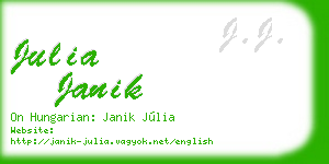 julia janik business card